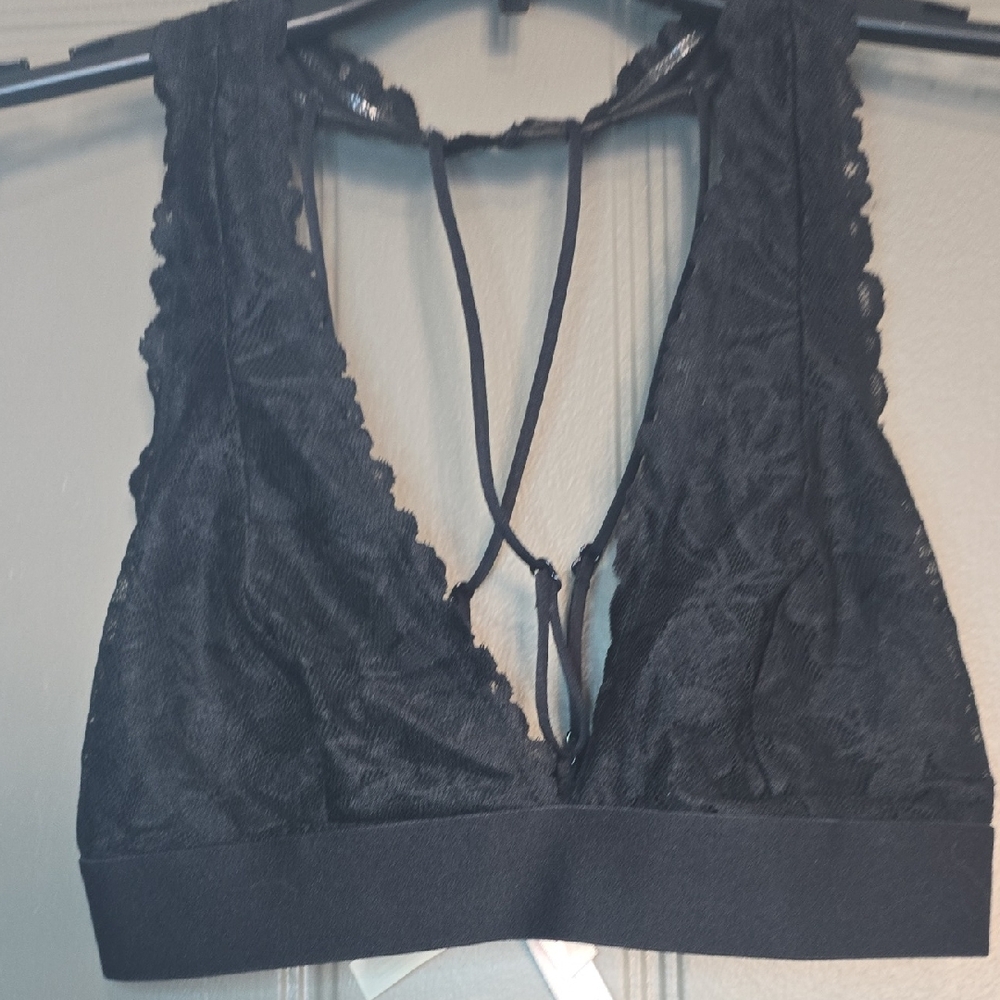 PINK Victoria's Secret Black Lace Bralette